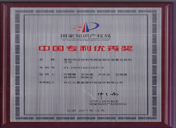 公司荣获第十九届中国专利优秀奖